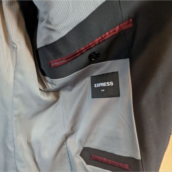 Two button Men's Express black blazer jacket but can be unisex size 42R … - Picture 2 of 11